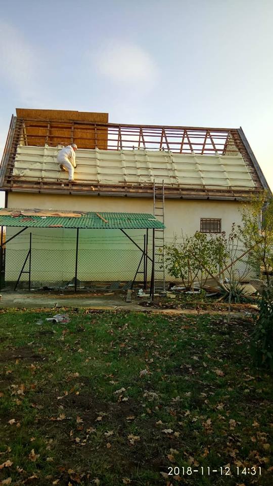tetőszigetelés purhab segítségével cserepes tetőre